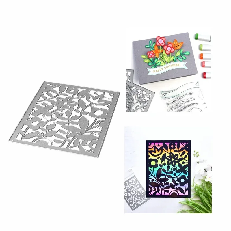 جديد ثلاثية الأبعاد طبقات المعادن قطع يموت وسكرابوكينغ لصنع الورق زهرة خلفية يتوهم الزهور إطار بطاقة الحرفية مجموعة #1