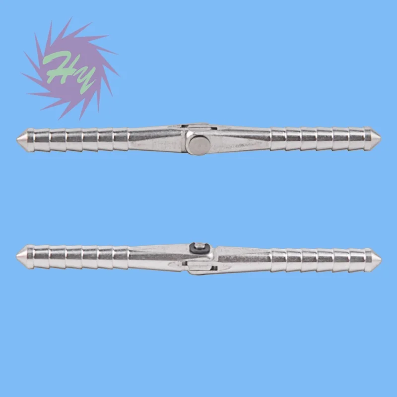 5-teiliger Metall-Nadelscharnier-Stick, gepolsterte und runde Scharniere, Stichstift für RC-Flugzeugmodell-Zubehör, Farbe Silber