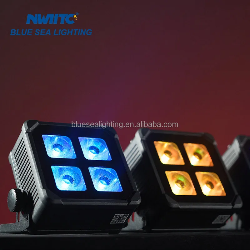 Wasserdicht IP65 Mini 4x20W RGBWA UV LED Uplight Batteriebetrieben Wireless DMX Wifi App Fernbedienung 6in1 up Licht