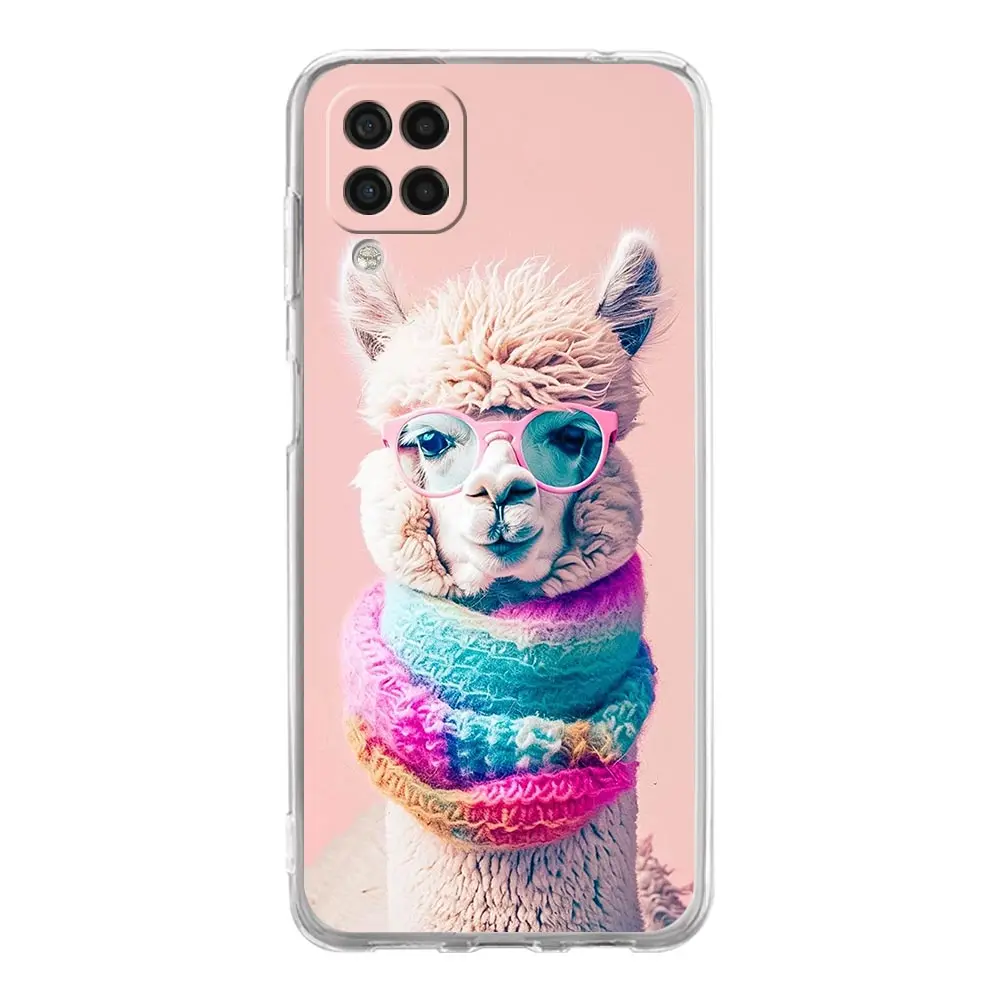 Phone Case For Samsung A13 A33 A35 A55 A73 A53 A23 A51 A71 A21S A12 A31 A41 A05s A03S A15 A25 A32 5G Cover Kawaii Alpaca lovely