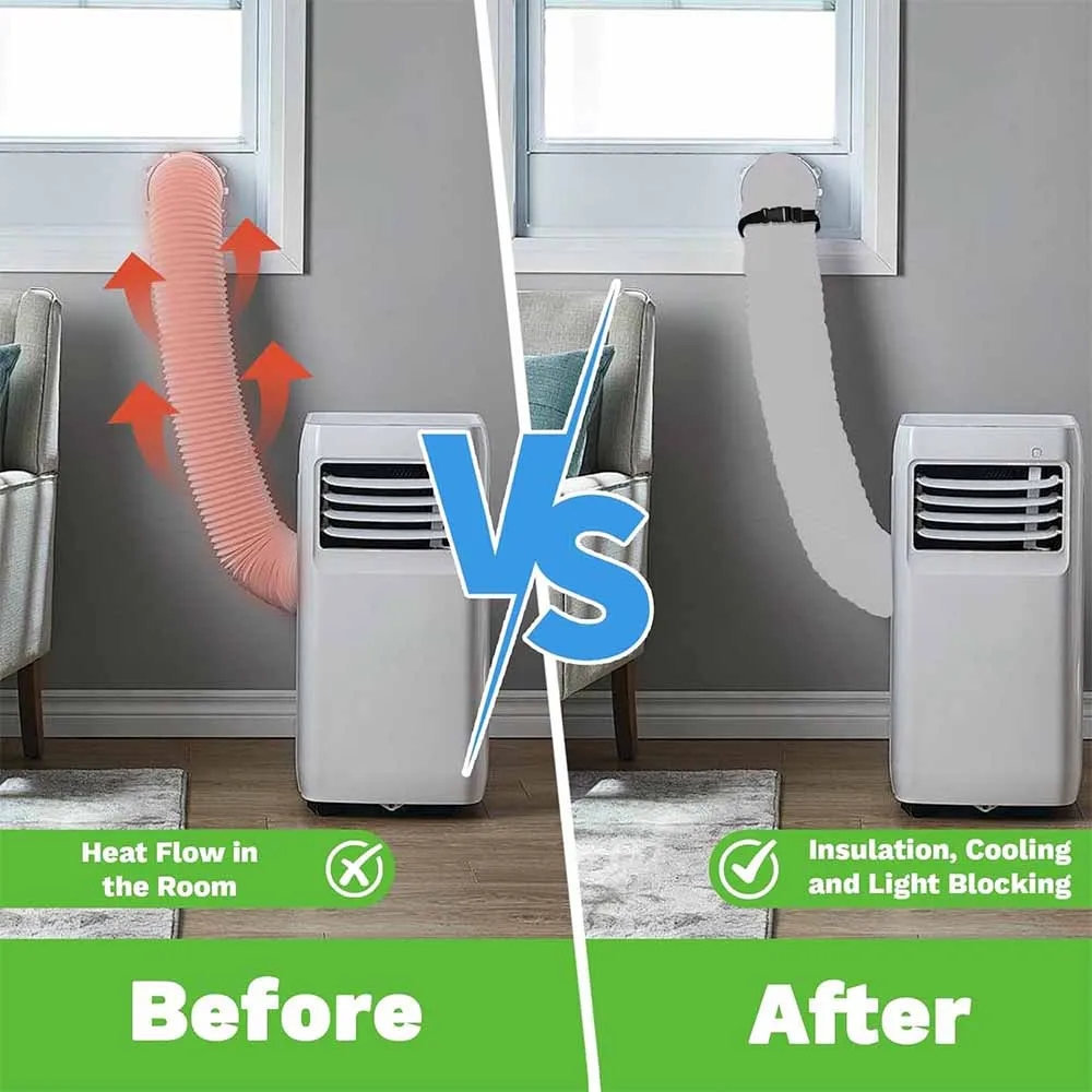 AC Insulated Hose Cover Wrap Reusable Insulated Hoses Duct Vent Cover Protective Air Conditioner Parts Home Improvement Tool