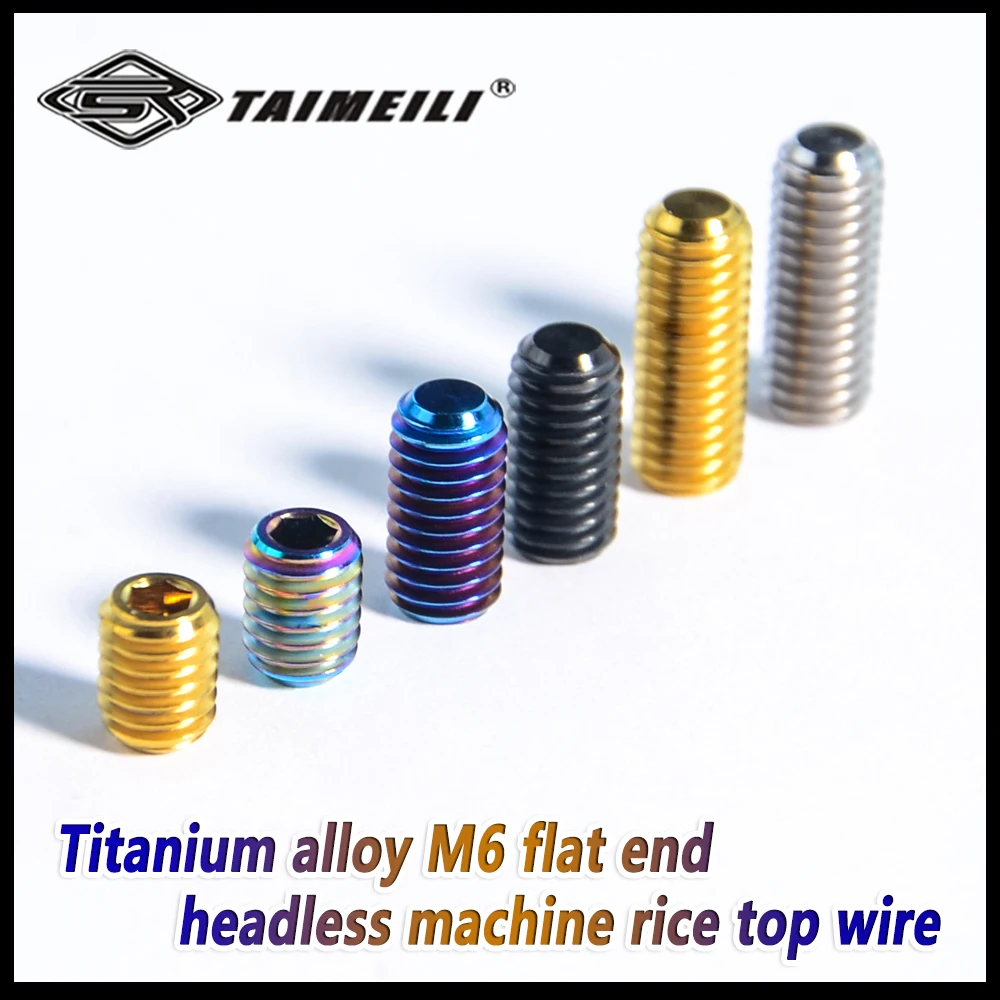 TAIMEILI 1 Stück Titanlegierung Oberdraht M6 * 8/12/16mm Flachendiger Oberdraht zur Modifikation und Reparatur für Fahrräder – Detail 2