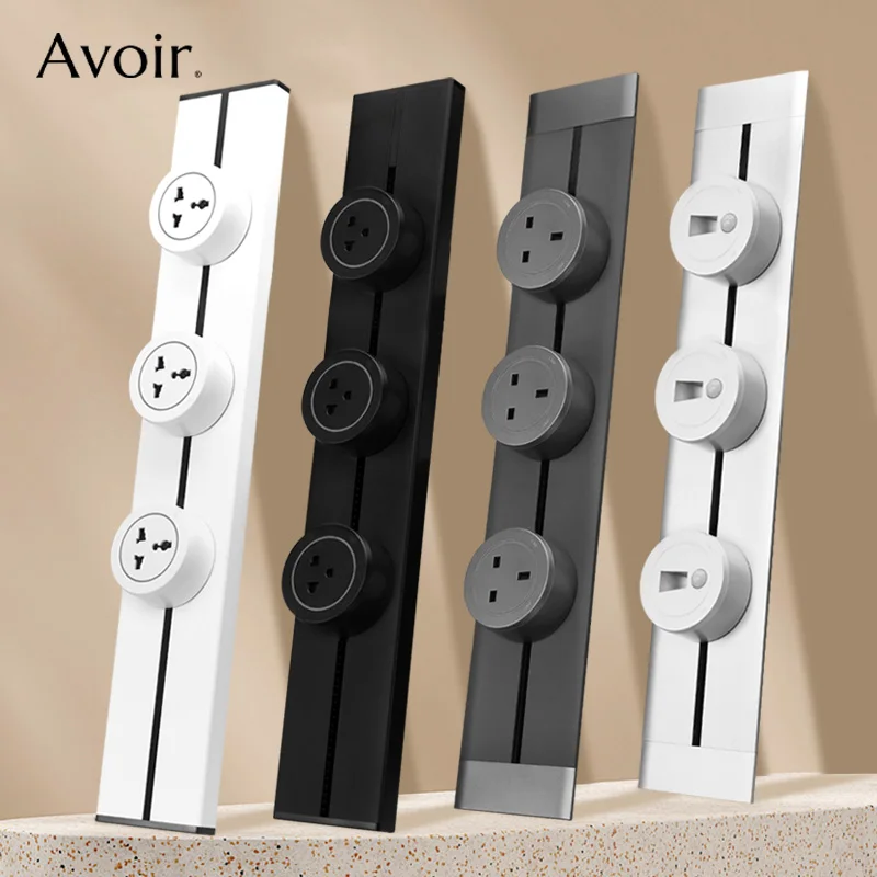 

Avoir Wall Electrical Sockets Home Kitchen Rail Track Socket In The Countertop Power Outlet Universal French Korea Plug Adapter