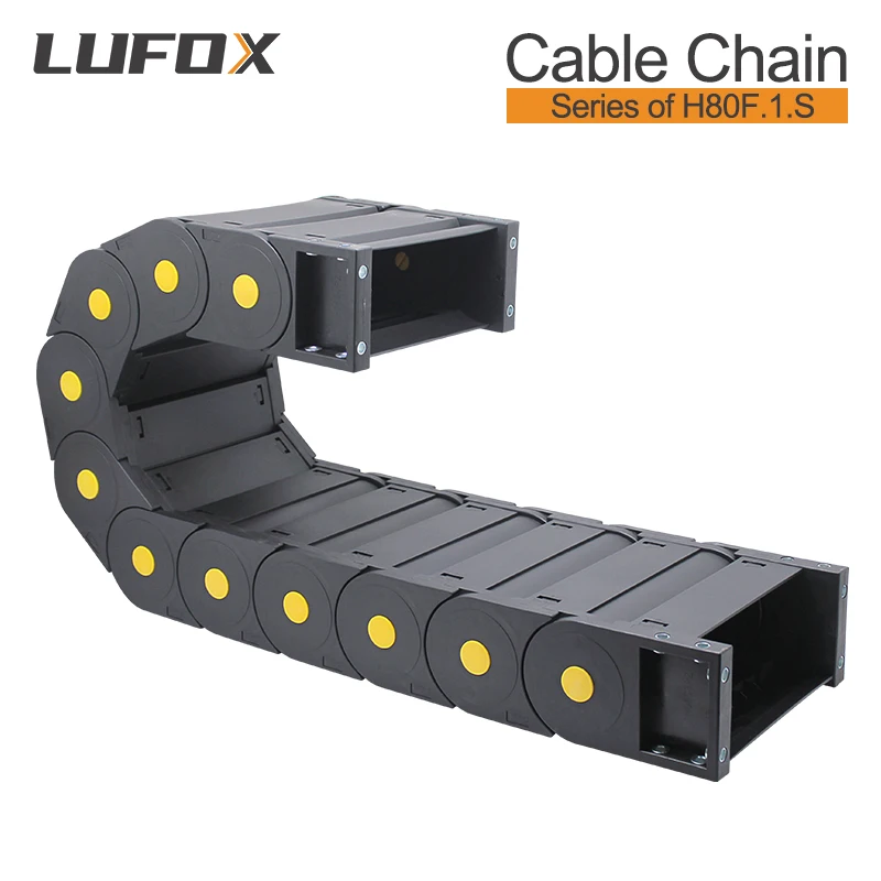 High quality 1-meter cable drag chain. Series of H80F.1.S-Sealing type open both side