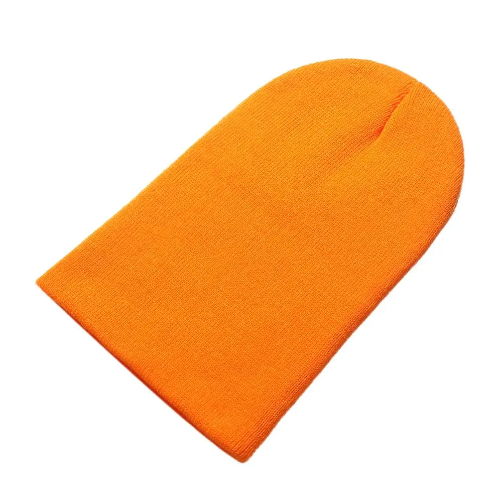 High Quality Woman/Men Solid Cute Female Beanie Caps Knitted Beanies Warmer Bonnet Winter Autumn Hats