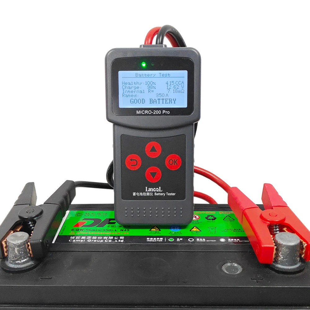 

Micro-200 Pro 12 В CCA Тестер автомобильной аккумуляторной системы Диагностический инструмент Новое обновление с моделью Q5