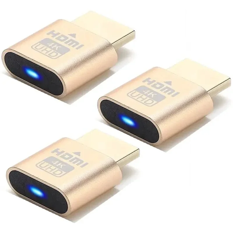 LED Display HDMI Virtual Display 4K HDMI DDC EDID Dummy Plug Display LED Cheat Virtual Plug HDMI Dummy Emulator Adapter