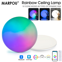 MARPOU RGB Smart Ceiling Light 18-54W 220V APP Remote Control Dimmable Modern LED Home Ceiling Lamps for Living Room Bedroom