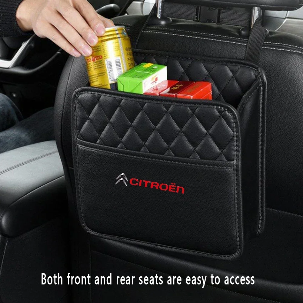 

Car Seat Back Storage Bag Anti-Kick Mats Large Capacity Car Backseat Storage for Citroen C1 C2 C3 C4 C4L C5 C6 C8 C-Elysee
