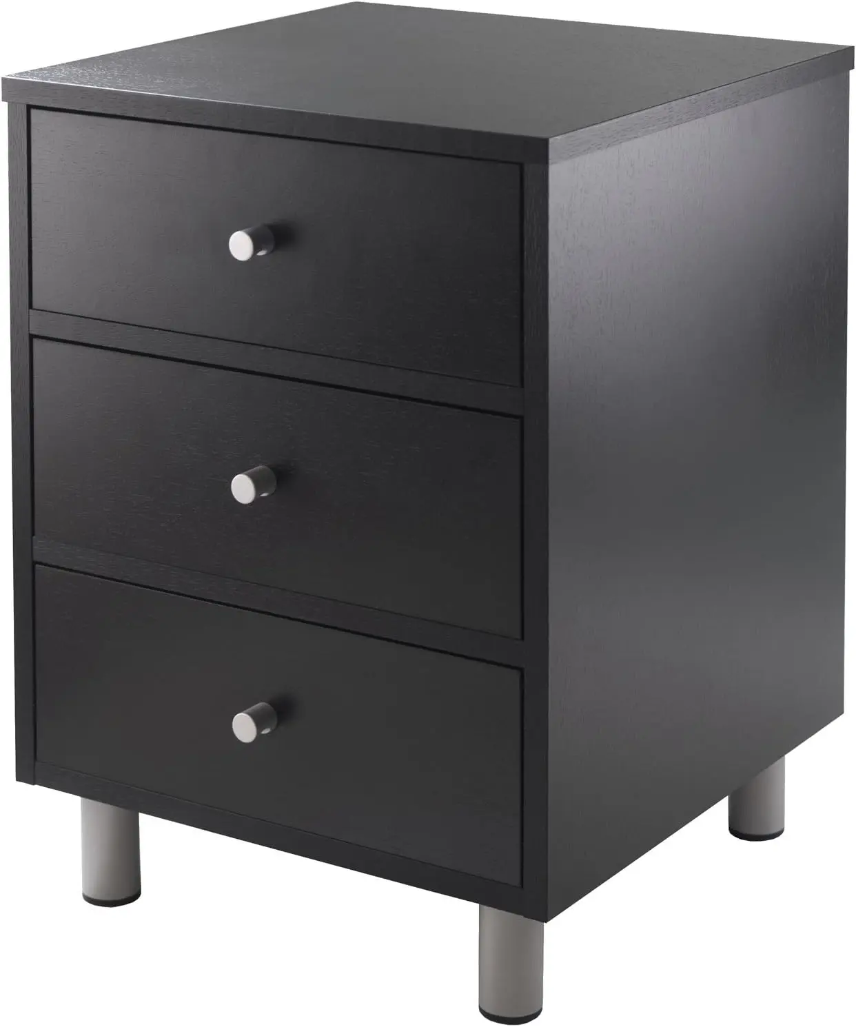 

Daniel Night Stand, Black, Nightstand with3 Drawers, End Table for Home, Bedroom Accessories, Office, Dorm