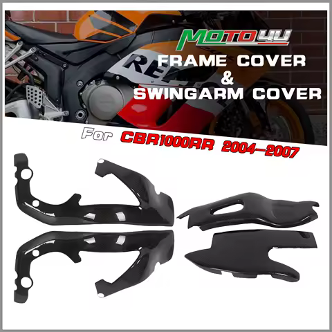 Real Carbon Fiber Frame Cover Swingarm Cover Motorcycle Fairing Protection For Honda CBR1000RR CBR 1000 RR 2004 2005 2006 2007