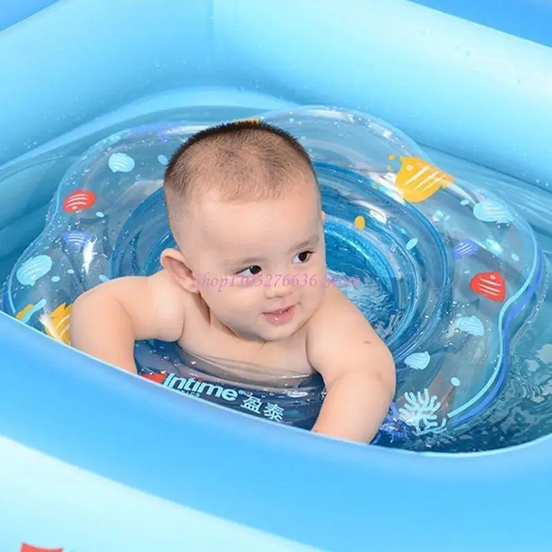 R6FD Baby Float Swim Ring Cartoon Safe Inflatable Infant Kids Swimming Pool Ring