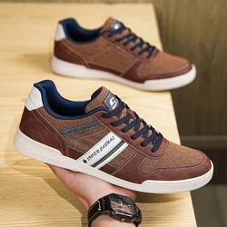 Mężczyźni Buty New 2024 Flats Walking Leather Casual Shoes Men Barefoot Wide-toed Shoes Wider Toe Casual Sneakes Large Size 47 48