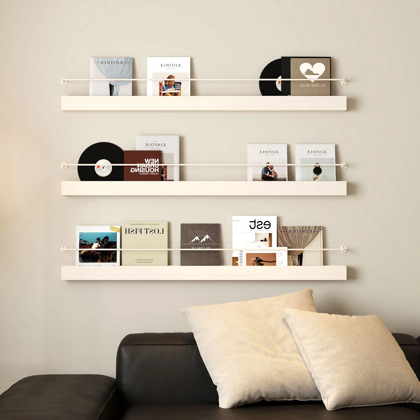 Nordic wrought iron bookshelf, newspaper rack, wall hanging, simple and creative newspaper rack, magazine display shelf