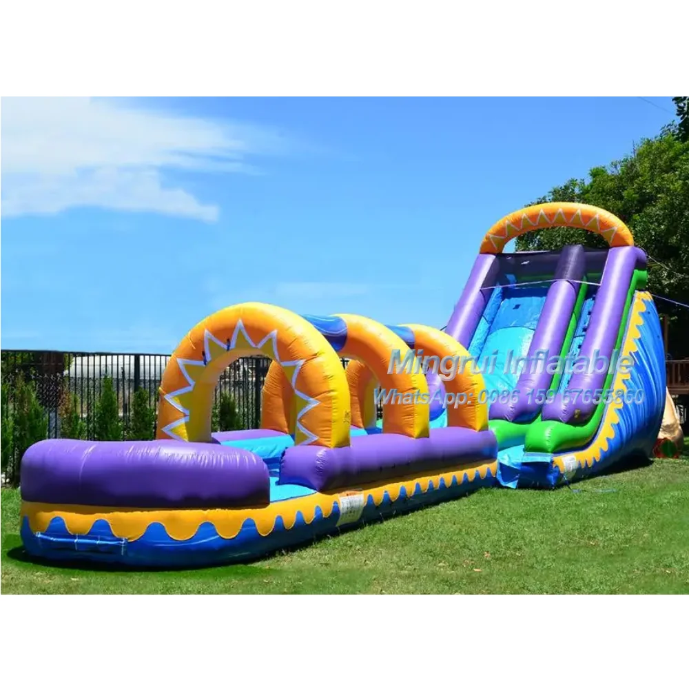 

Inflatable Water Slide Combo with Pool, Playground for Kids, Having Fun, 12x4.5x 6M, 340x15x20