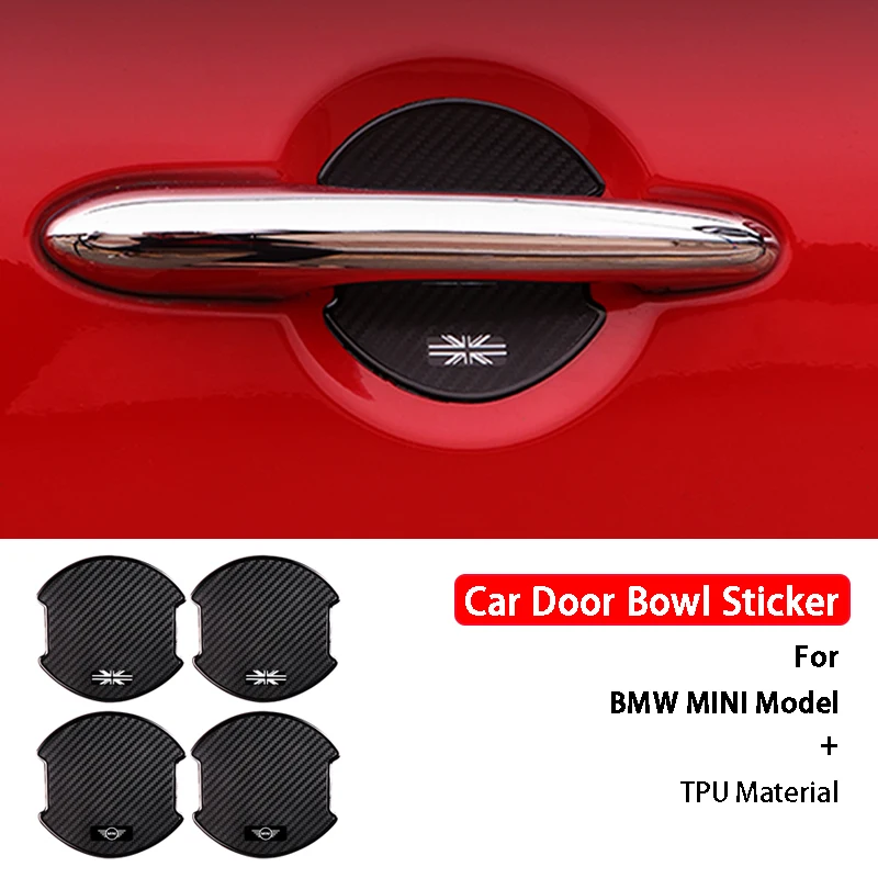 

Carbon Fiber Pattern Car Door Handle Bowl Cup Stickers For M Coope r F 54 F 55 F 56 F 60 R 55/56/60/61 J C W Car Accessories