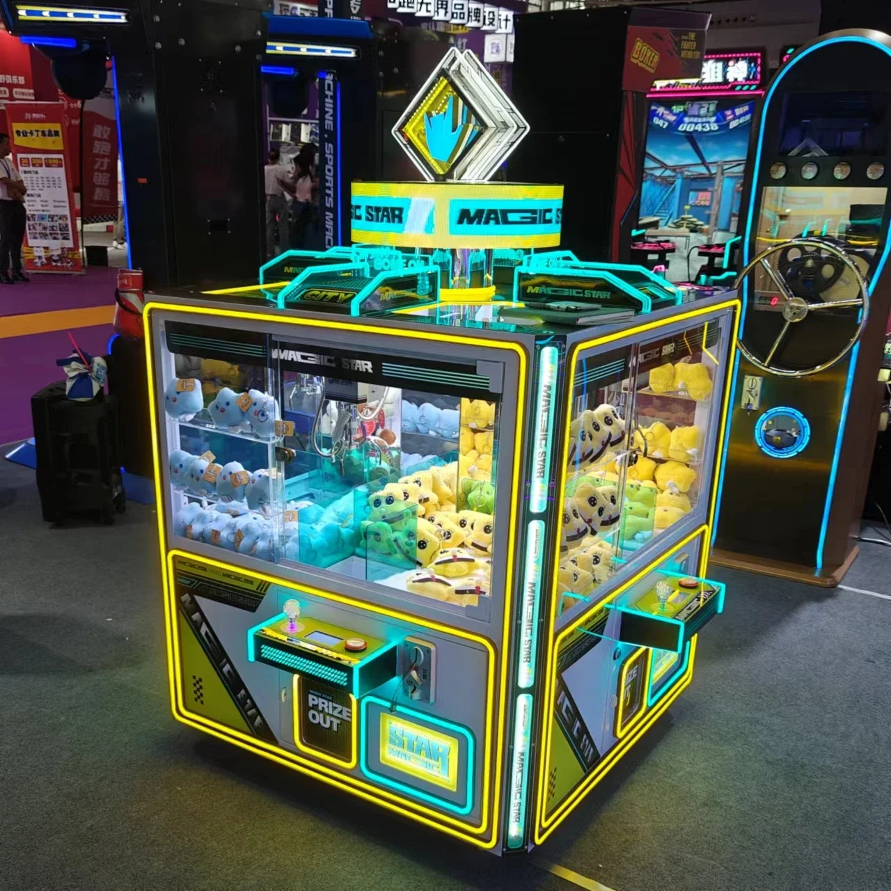 new product ideas 2024 High quality super crane claw machine 4 players claw machine arcade game machine doll for sale