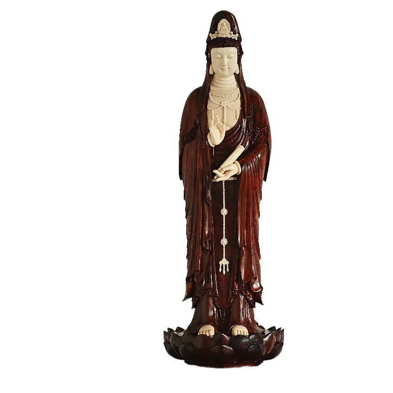 Buddha wood carving mahogany handicrafts decoration gifts cultural play collection