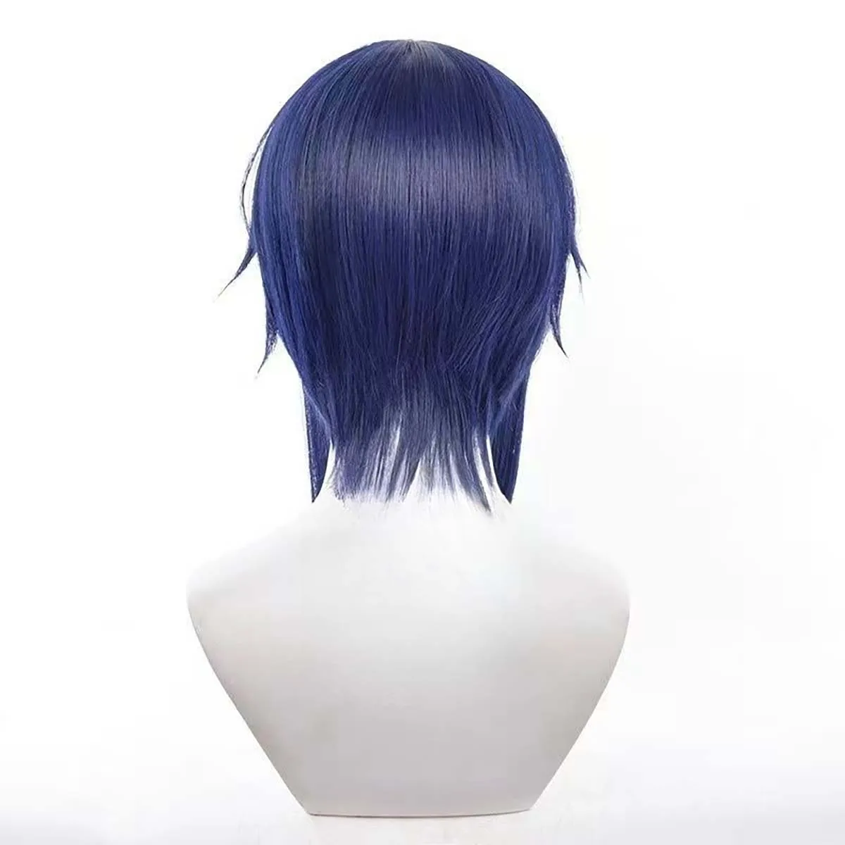 Mannen Anime Shugo Chara Cos Tsukiyomi Ikuto Diepblauw Kort Steil Haar Pruik