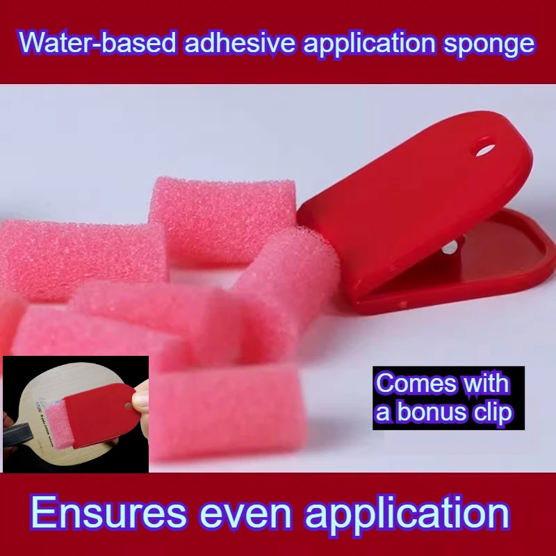 Water-Based Glue Applicator for Ping Pong Paddle Maintenance 2-in-1 Table Tennis Rubber Cleaning Sponge ITTF Glue Application