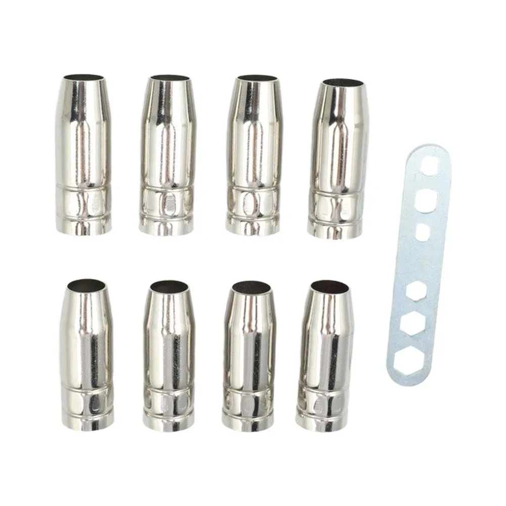 Conical Welding Nozzle Accessories for 25AK for torch Includes 8 Copper Nozzles and 1 Wrench for Enhanced Usability