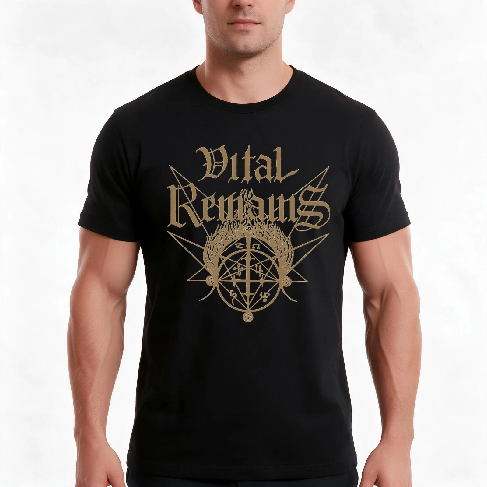 Vital Remains T-Shirt Summer Casual Cotton Tee Oversized Streetwear Tops Vintage Graphic Print Loose Fit Short Sleeve
