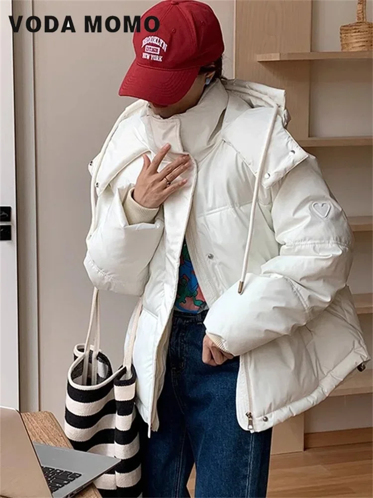 Women Thickened Warm Coat For Women New Winter Leisure Thermal Jacket Pocket Casual Parkas Zipper Cardigan Hooded Cotton-padded
