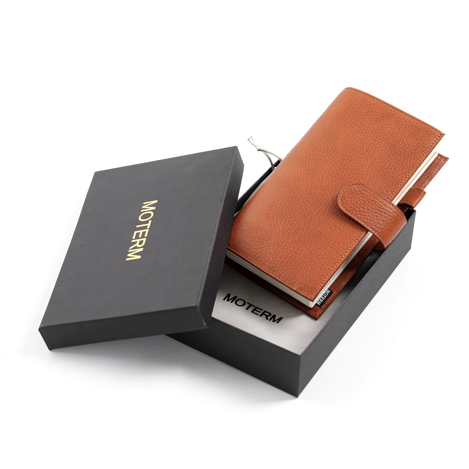 Moterm imparfait limité en cuir tanné végétal pleine fleur, compagnon de voyage, Journal organisateur de carnet de notes de taille Standard