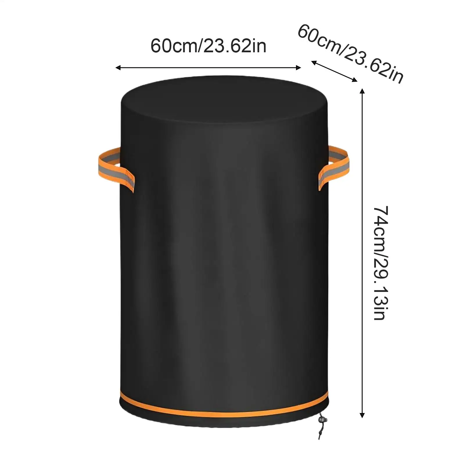 Fire Pit Column Cover Heavy Duty Waterproof Outdoor Furniture Protector Fire Column Patio Fireplace Cover For Yard Balcony Lawn view 6