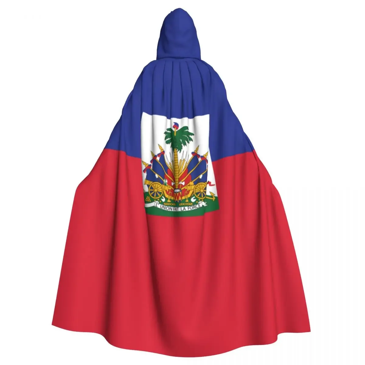 Haiti Flag Unisex Cloak with Hood Cloak Vampire Witch Cape Cosplay Costume