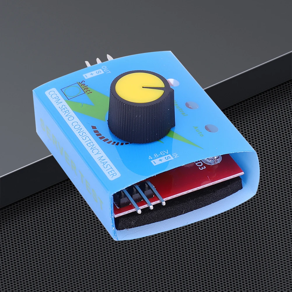 เครื่องทดสอบระบบปรับมุมบังคับพวงมาลัย DC 4.2-6.0V เครื่องทดสอบความสม่ำเสมอของ ESC ช่องสัญญาณไฟฟ้า เครื่องวัด CCPM สำหรับเฮลิคอปเตอร์ รถ และเรือบังคับวิทยุ