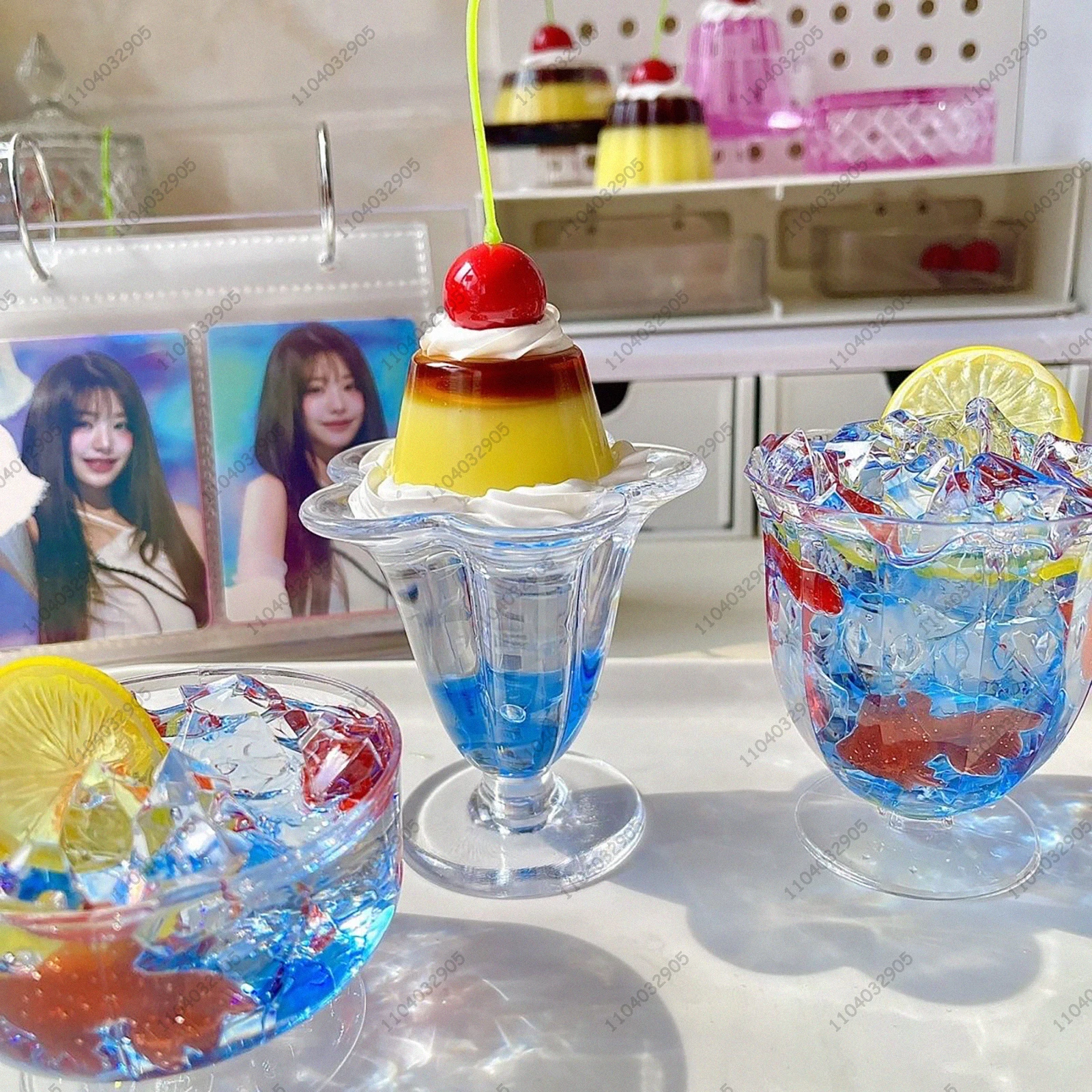 Copo de refrigerante brilhante de peixe dourado, modelo artesanal, copo de vidro de peixe dourado, brinquedo artesanal, ornamentos de mesa, decoração de quarto de meninas, presente