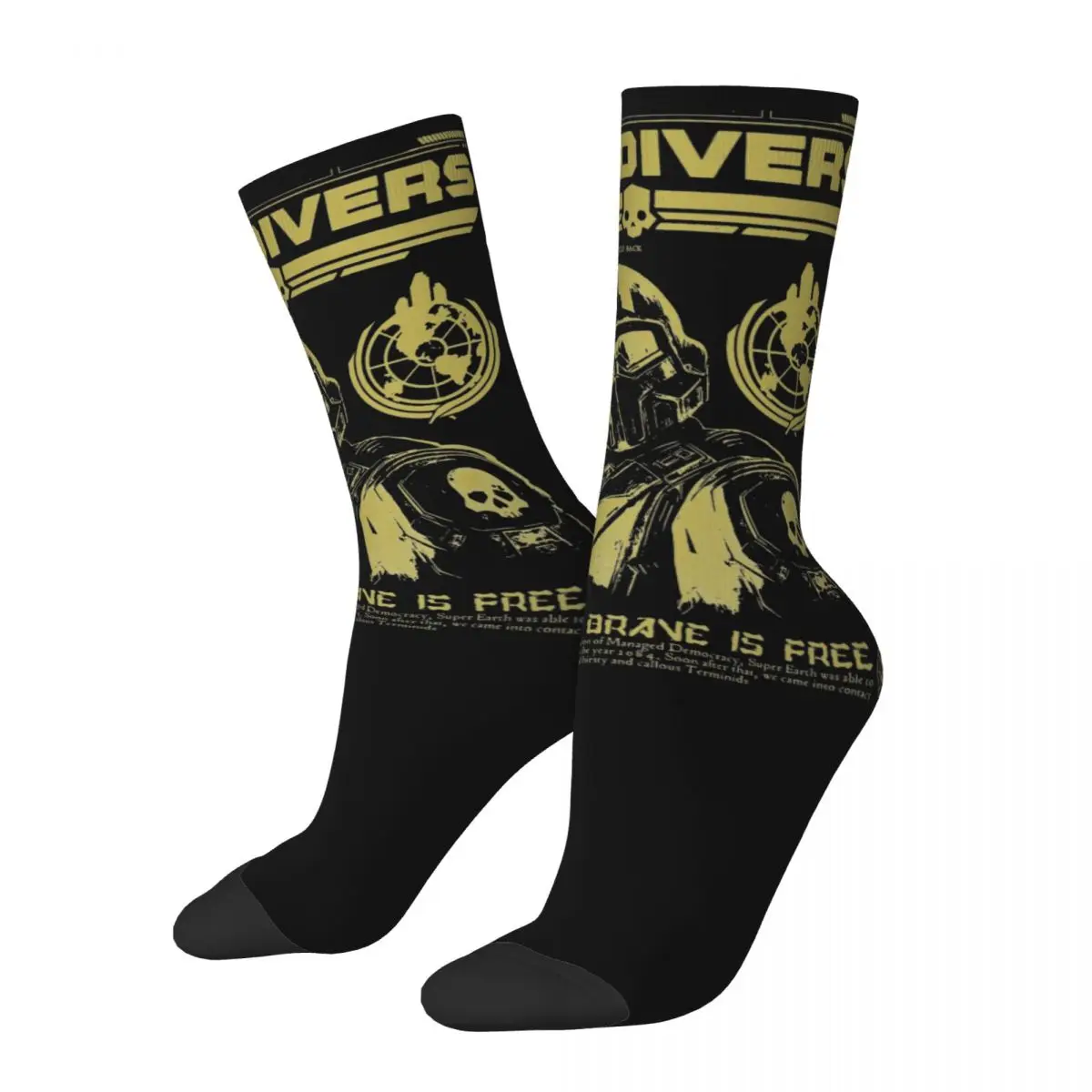 Helldivers 2 Grunge Poster Socks Men Women Funny Happy Socks Harajuku Spring Summer Autumn Winter Socks Gift