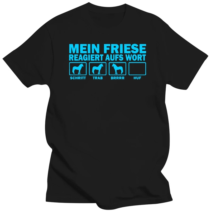 THAWP T-Shirt Pferd Pferde Mein FRIESE reagiert aufs Wort fun Siviwonder