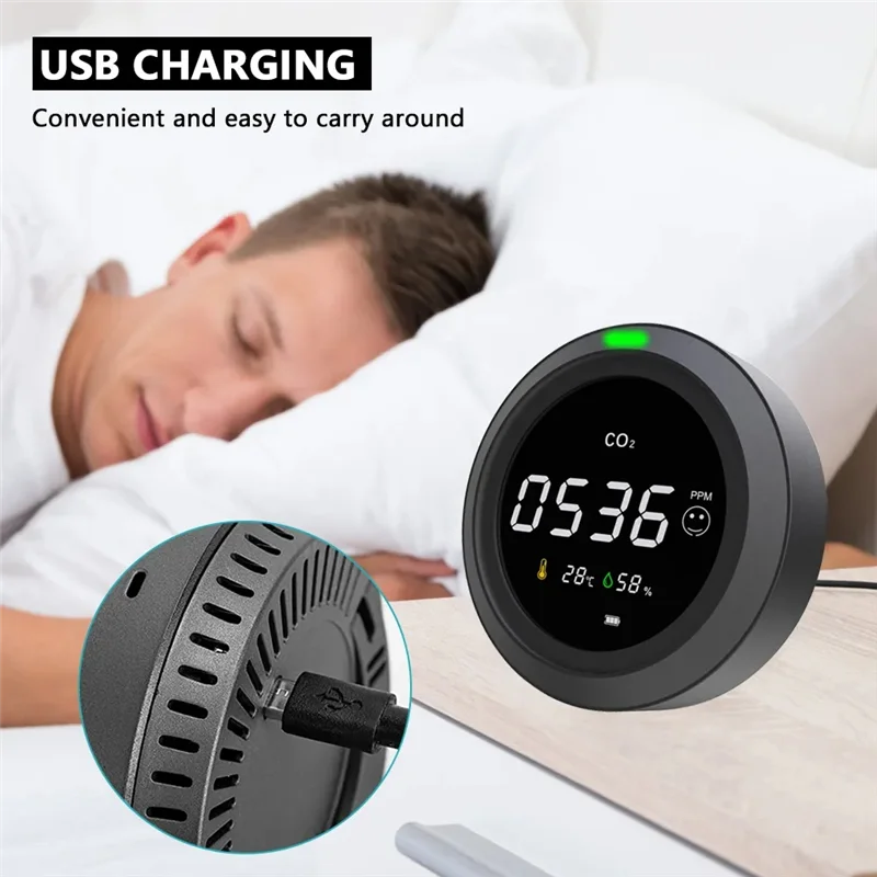 1 шт. PTH-5 мониторы углекислого газа NDIR CO2 датчик удобная среда пластик с датчиком температуры и влажности