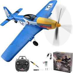 P51 Mustang RC Plane 2.4G 4CH 6 Axis EPP Foam 410MM Fixed Wingspan One Key Aerobatic RC Fighters Glider Toys Gifts