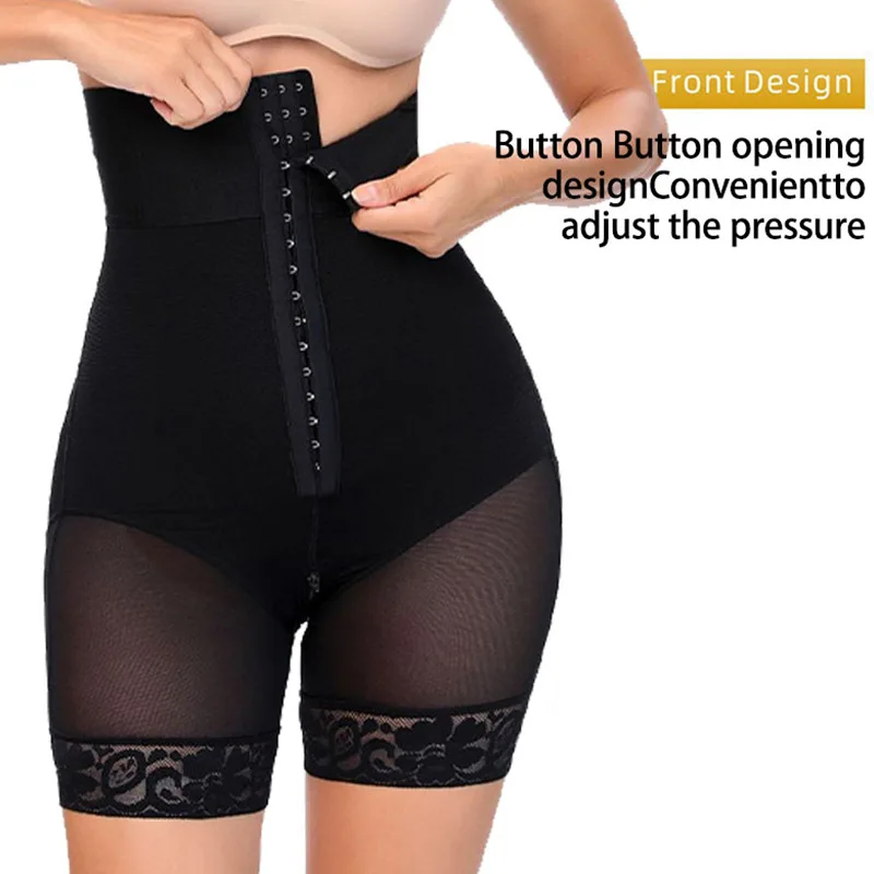 Women's High Waisted, Cinched, Breasted Shapewear Pants with Lace Lifting Hips, Lightweight and Breathable Flat Angle Pants