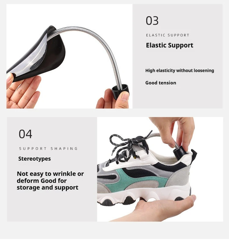 2/4/6 Stück Schuhspanner für Sneaker, Unisex-Schuhformer aus Kunststoff, Stiefelhalter zur Faltenprävention, verstellbarer Halter, Großpackung – Detail 8