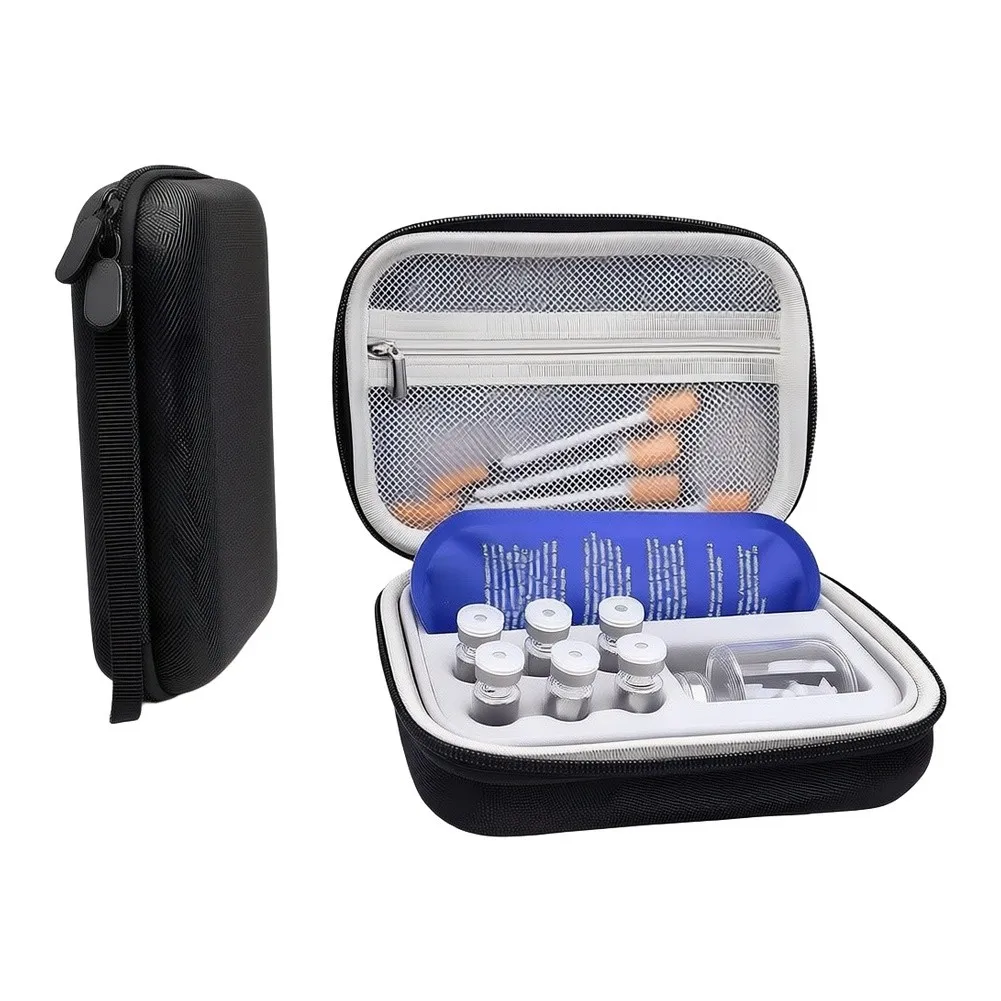 Peptide Storage Bag with Reinforced Structure - Fabric+EVA Vial Case for Temperature-Sensitive For medications