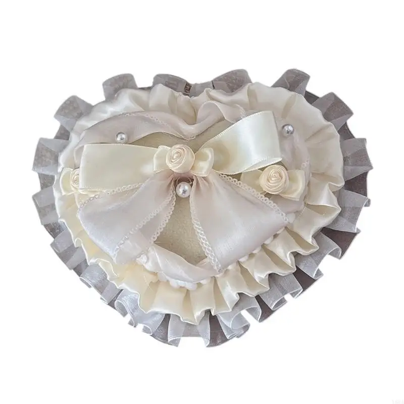 Y88a Gothic Perlen Spitze Huthaarclip für einzigartiges Modeaccessoire