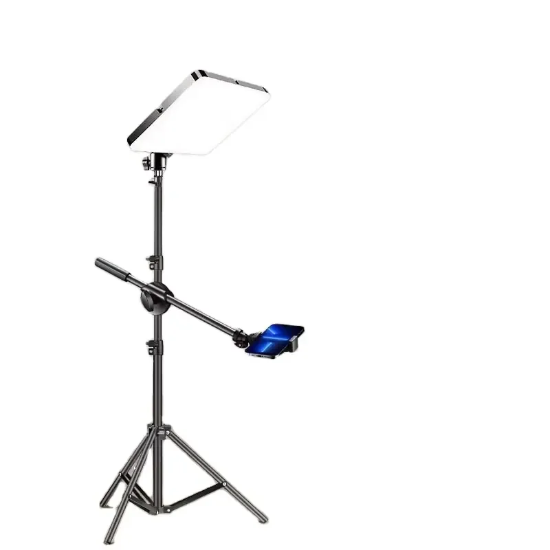 Studio Selfie Top Video Shooting 2.1m Tripod Stand Ring Light Emitting Diode Panel Light Photography Video Fill Light Kit
