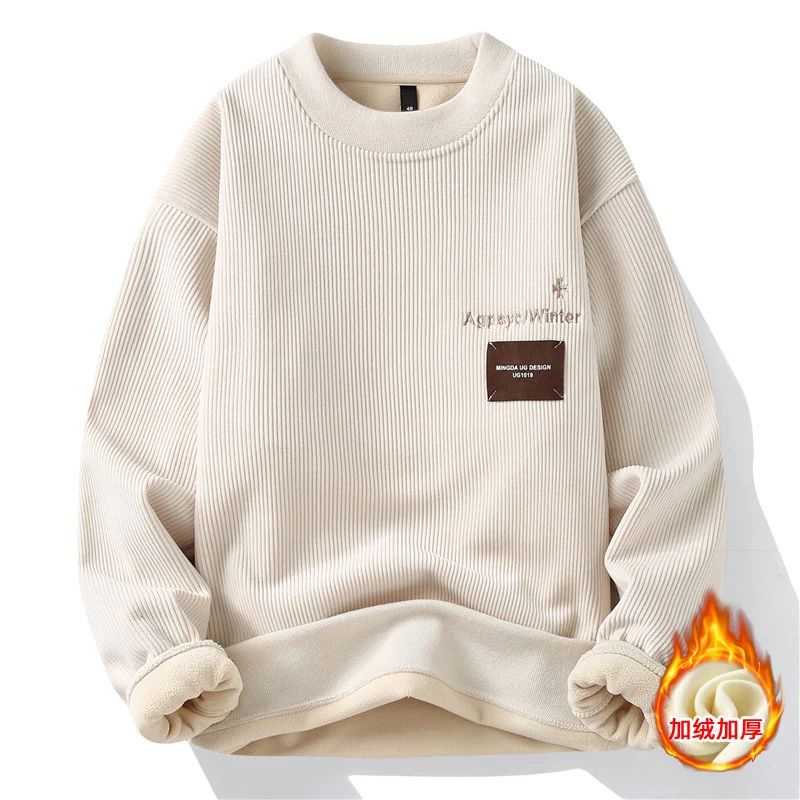 Men's Casual Knit Sweater Pullover Men's Jumper Spring Autumn Streetwear Men Clothing Fashion Male Sweat-shirt Solid Color