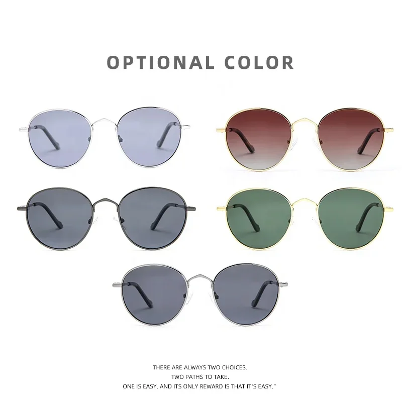 Brand Design Round Women's Sunglasses Polarized Men's sunglasses UV400 Decorative Sun Protective Glasses Driving Eyewear Fashion