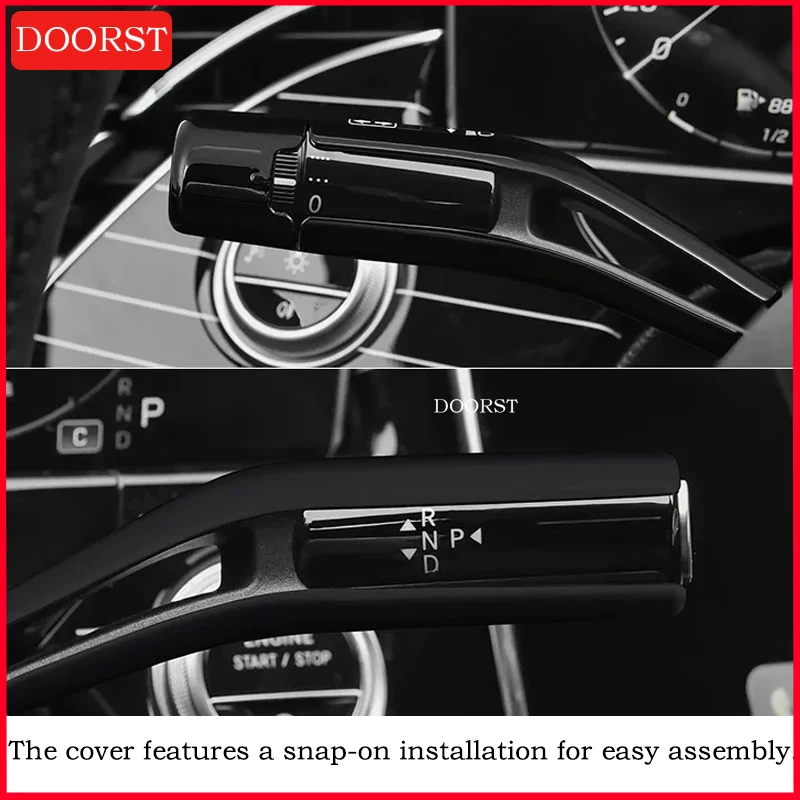 Für Mercedes Benz C GLC E S EQE EQS Klasse W206 X254 W214 W223 Snap-On-Installation Scheibenwischer-Schaltgriff-Tempomat-Abdeckungen Rahmenverkleidung – Detail 2