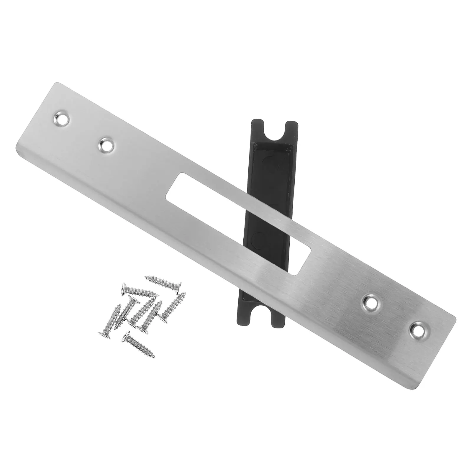 

Door Guide Lock Installation Latch Plate Reinforcement Anti-tamper Safety Board Catches Internal Doors Silver Protection