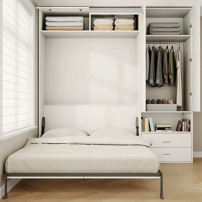 سرير ميرفي متعدد الوظائف قابل للطي بتصميم حديث وسرير ليتو سالفاسابازيو أثاث غرفة نوم منزلي لاستخدام الشقة