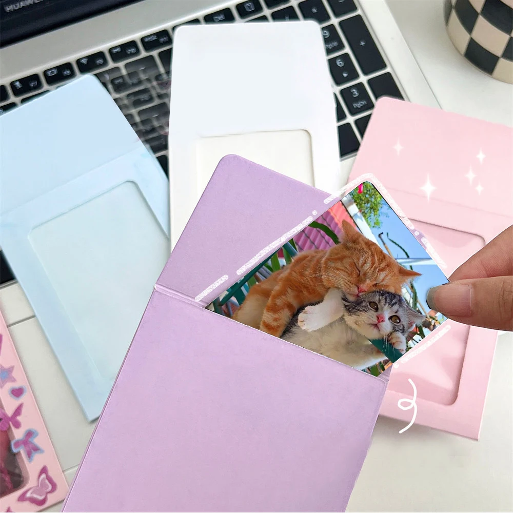 10pcs/pack Candy Color Envelope Card Sleeve InsIdol Photo Card Holder InsToploader Protective Bag Cards Packaging Bag