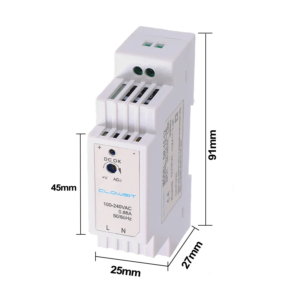 15W 30W 45W 60W Pojedyncze wyjście 5V 12V 15V 24V Przemysłowy przełącznik zasilania na szynę Din DR-15 DR-30 DR-45 DR-60 — zdjęcie 5