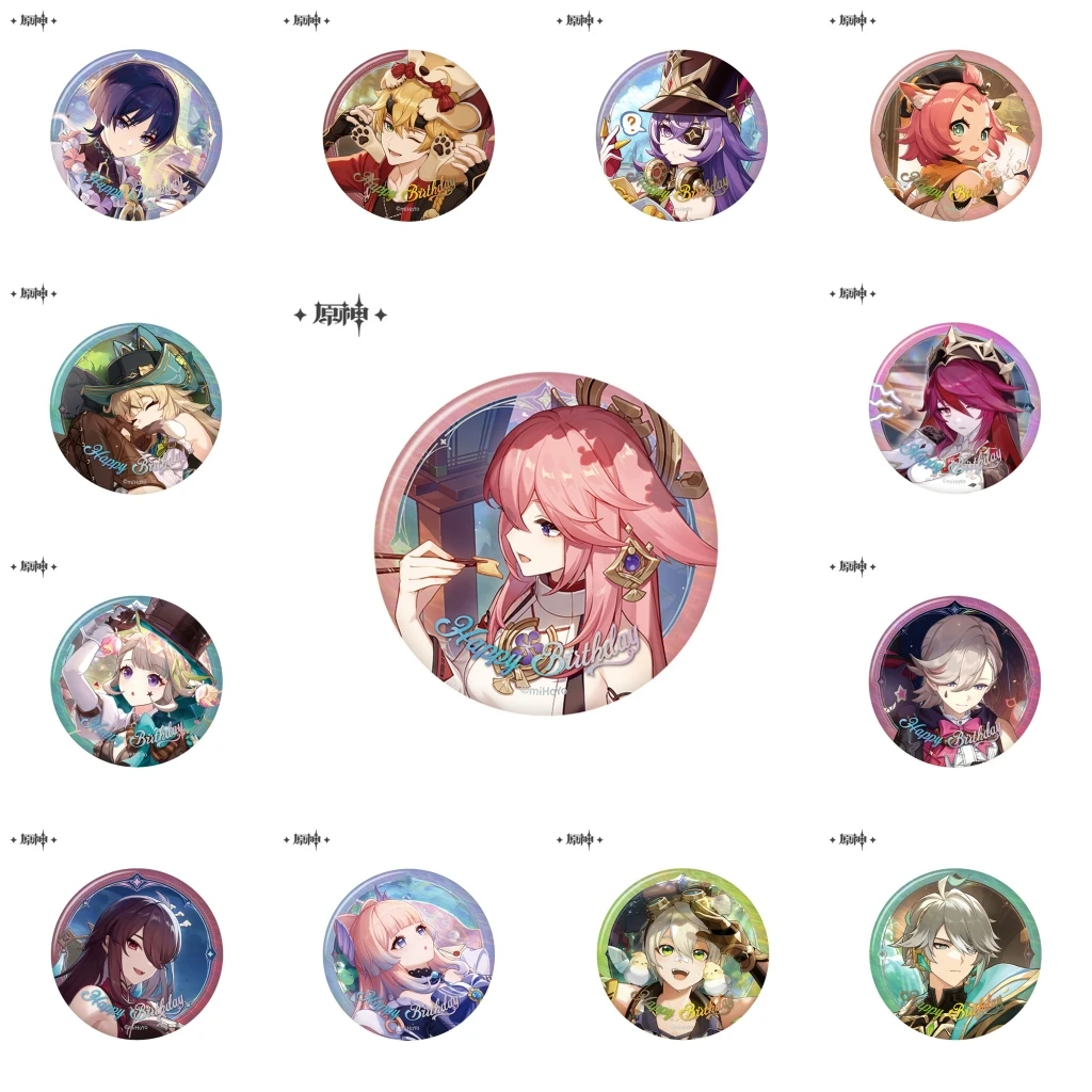 

58 мм игра Genshin Impact 2025 День судьбы Аратаки Итто Алхаиам косплей костюм значок булавка SPTE жестяная брошь ﻿ Опора Gilf