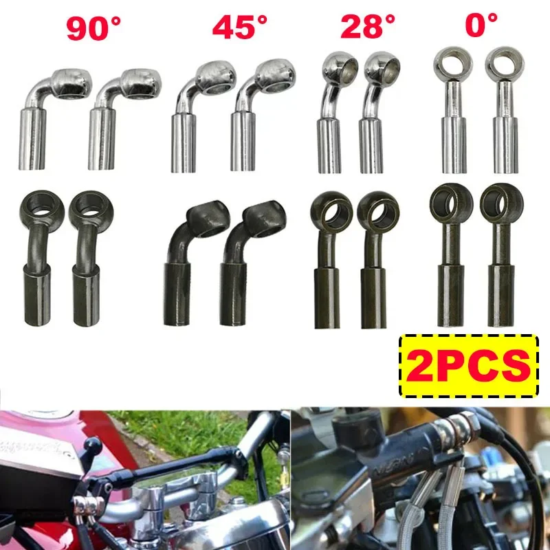 2x10mm Universal รถจักรยานยนต์ไฮดรอลิกเสริมเบรคคลัทช์น้ํามันการใช้ท่อข้อต่อสายอะแดปเตอร์สําหรับ Dirt BIKE ATV สกู๊ตเตอร์ Moped